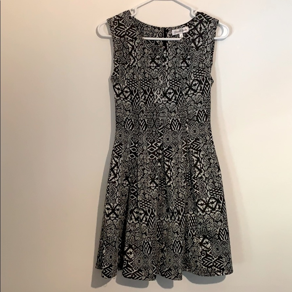 Black & White Fit & Flare Dress